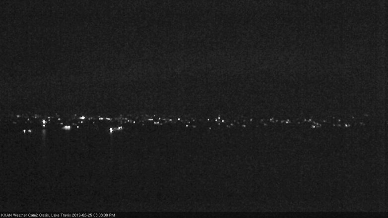 Lake Travis webcam, February 25, 2019 7:10 PM CT