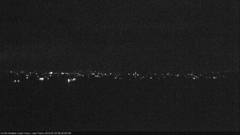Lake Travis webcam, February 25, 2019 7:30 PM CT