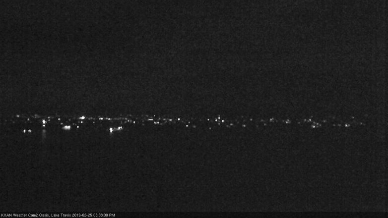 Lake Travis webcam, February 25, 2019 7:40 PM CT
