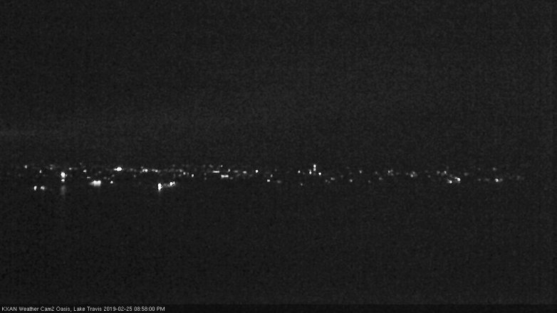 Lake Travis webcam, February 25, 2019 8:00 PM CT