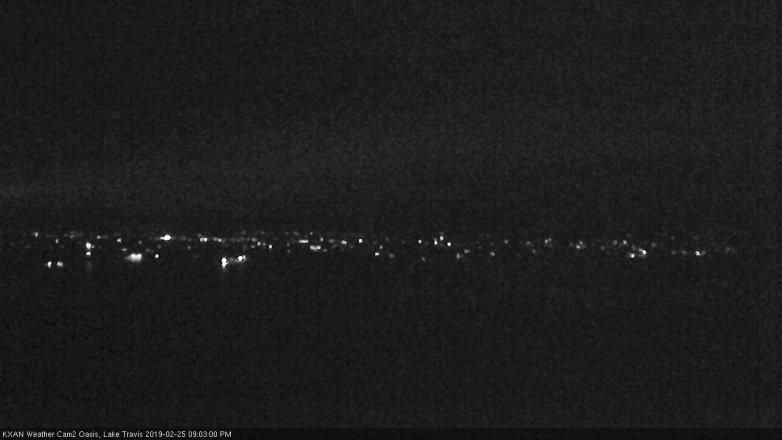 Lake Travis webcam, February 25, 2019 8:05 PM CT