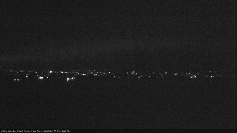 Lake Travis webcam, February 25, 2019 8:15 PM CT