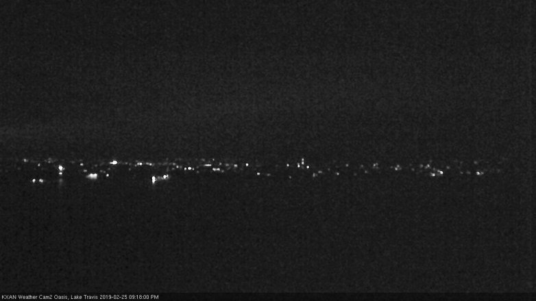 Lake Travis webcam, February 25, 2019 8:20 PM CT