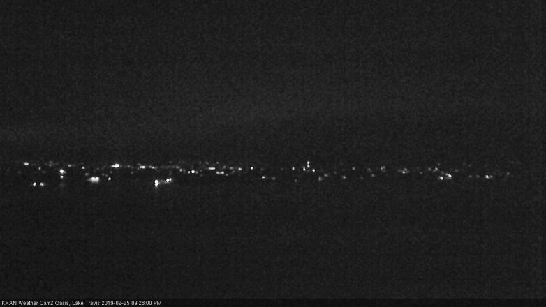 Lake Travis webcam, February 25, 2019 8:30 PM CT