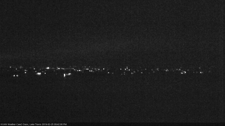 Lake Travis webcam, February 25, 2019 8:45 PM CT