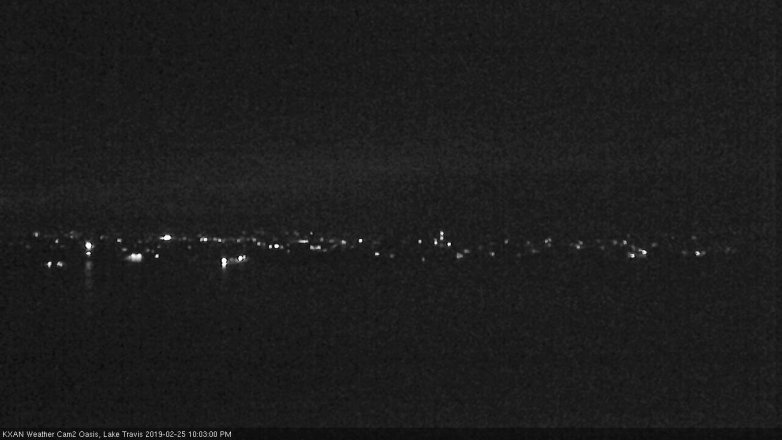 Lake Travis webcam, February 25, 2019 9:05 PM CT