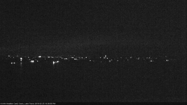 Lake Travis webcam, February 25, 2019 9:40 PM CT