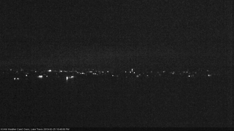 Lake Travis webcam, February 25, 2019 9:50 PM CT