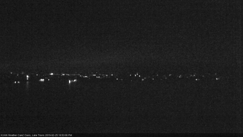Lake Travis webcam, February 25, 2019 9:55 PM CT