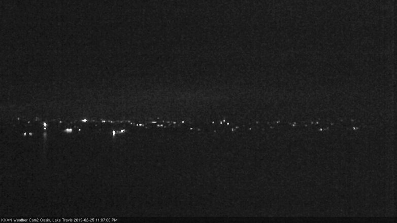 Lake Travis webcam, February 25, 2019 10:10 PM CT