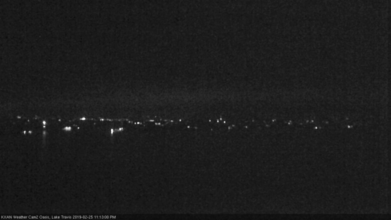 Lake Travis webcam, February 25, 2019 10:15 PM CT
