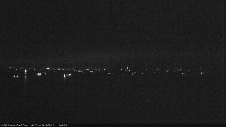Lake Travis webcam, February 25, 2019 10:20 PM CT