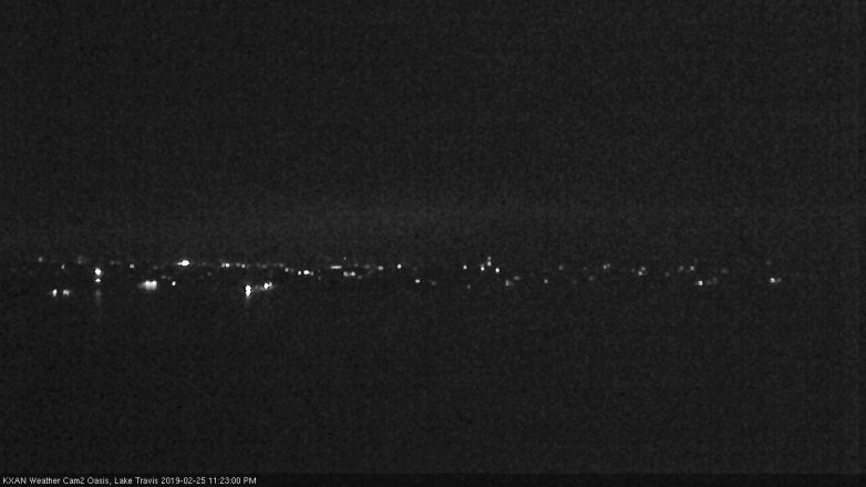 Lake Travis webcam, February 25, 2019 10:25 PM CT