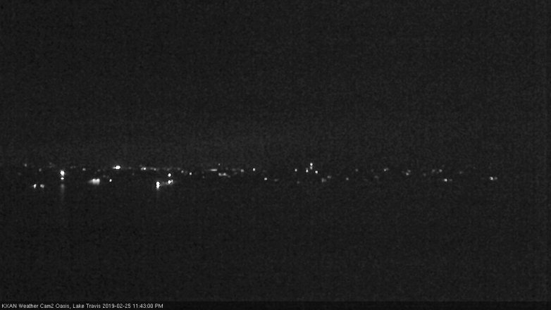 Lake Travis webcam, February 25, 2019 10:45 PM CT