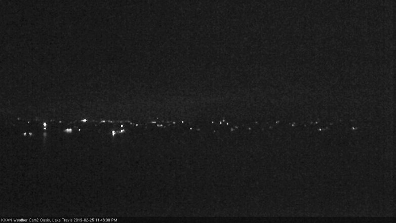 Lake Travis webcam, February 25, 2019 10:50 PM CT