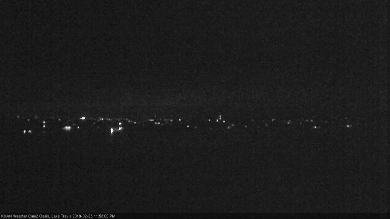 Lake Travis webcam, February 25, 2019 10:55 PM CT