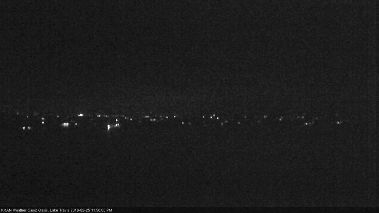 Lake Travis webcam, February 25, 2019 11:00 PM CT