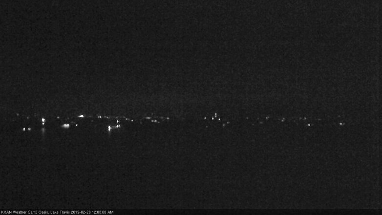 Lake Travis webcam, February 25, 2019 11:05 PM CT