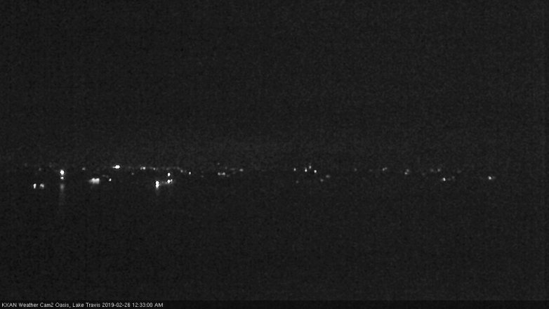 Lake Travis webcam, February 25, 2019 11:35 PM CT