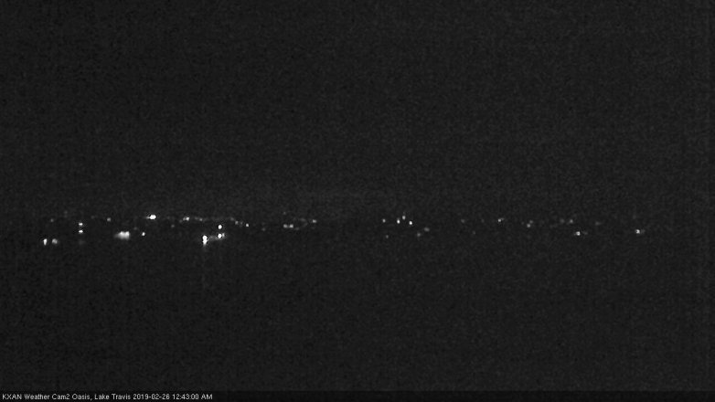 Lake Travis webcam, February 25, 2019 11:45 PM CT
