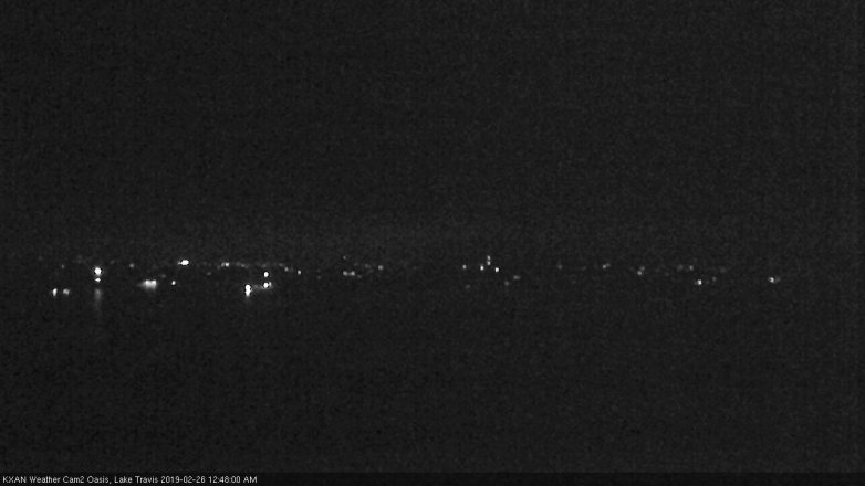 Lake Travis webcam, February 25, 2019 11:50 PM CT