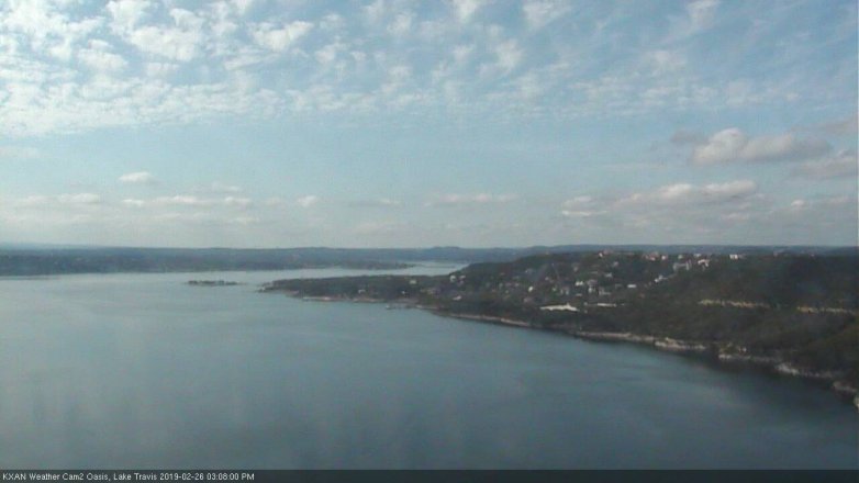 Lake Travis webcam, February 26, 2019 2:10 PM CT