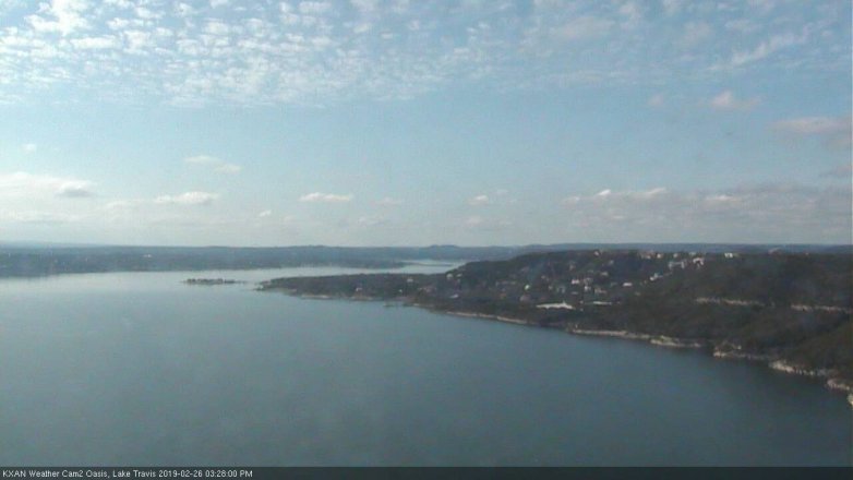 Lake Travis webcam, February 26, 2019 2:30 PM CT
