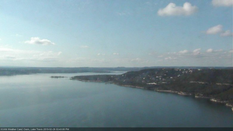 Lake Travis webcam, February 26, 2019 2:45 PM CT