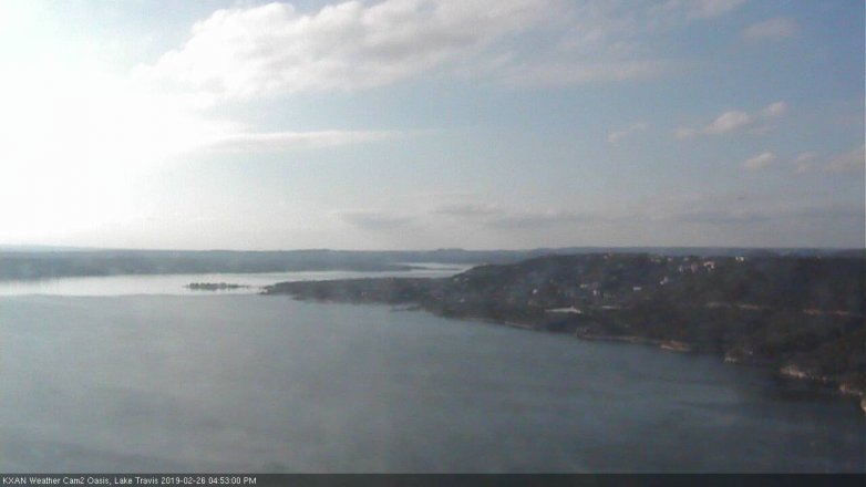 Lake Travis webcam, February 26, 2019 3:55 PM CT