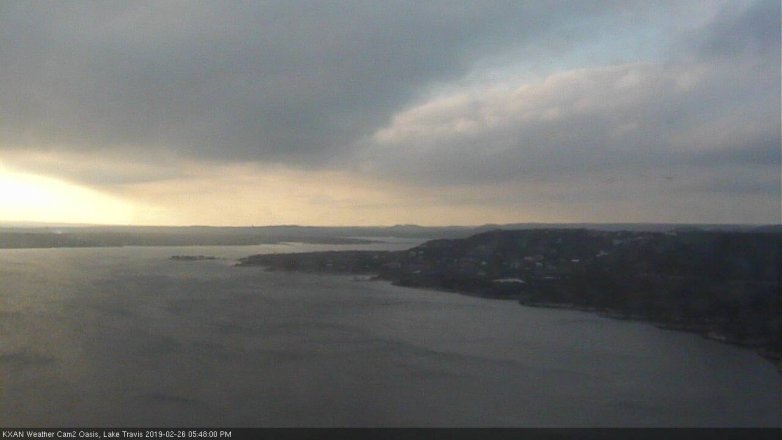 Lake Travis webcam, February 26, 2019 4:50 PM CT