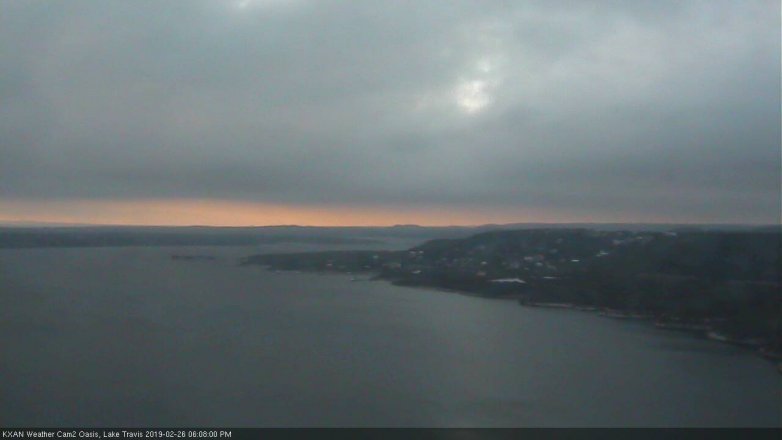 Lake Travis webcam, February 26, 2019 5:10 PM CT