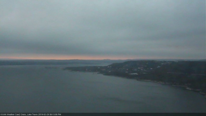 Lake Travis webcam, February 26, 2019 5:15 PM CT