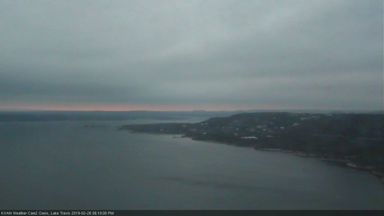 Lake Travis webcam, February 26, 2019 5:20 PM CT