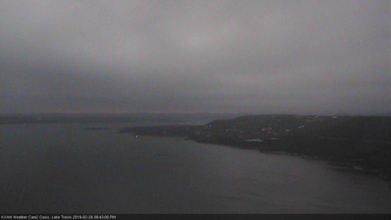 Lake Travis webcam, February 26, 2019 5:45 PM CT