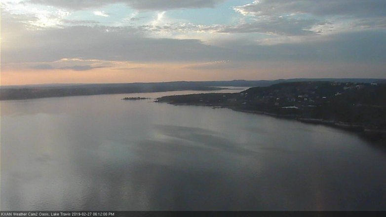 Lake Travis webcam, February 27, 2019 5:15 PM CT