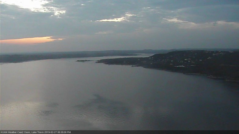 Lake Travis webcam, February 27, 2019 5:40 PM CT