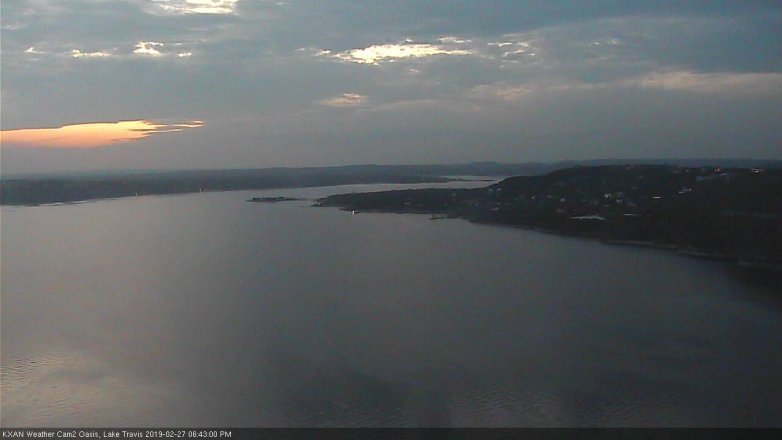 Lake Travis webcam, February 27, 2019 5:45 PM CT
