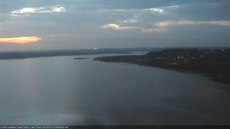 Lake Travis webcam, February 27, 2019 5:50 PM CT