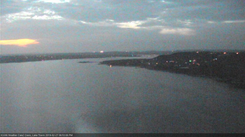 Lake Travis webcam, February 27, 2019 5:55 PM CT