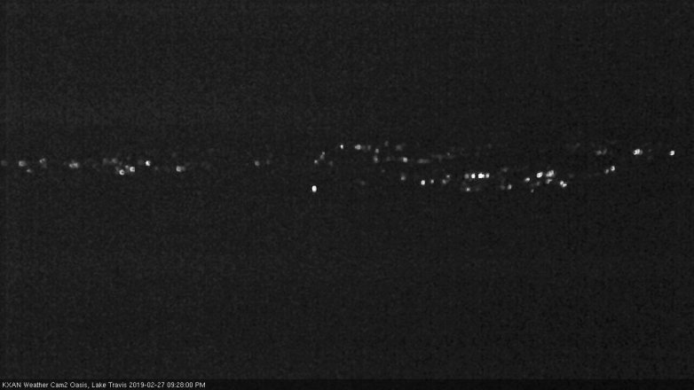 Lake Travis webcam, February 27, 2019 8:30 PM CT