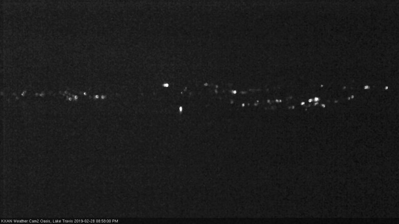 Lake Travis webcam, February 28, 2019 8:00 PM CT