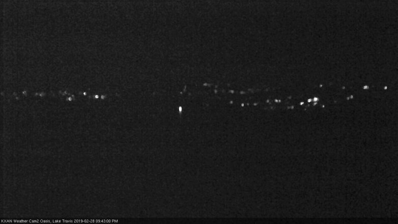 Lake Travis webcam, February 28, 2019 8:45 PM CT