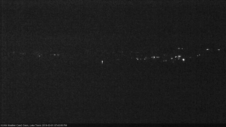 Lake Travis webcam, March 1, 2019 6:45 PM CT