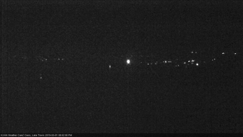 Lake Travis webcam, March 1, 2019 7:05 PM CT