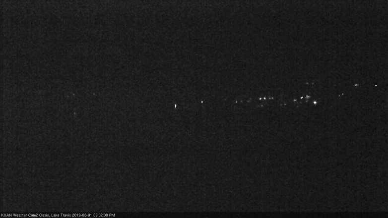 Lake Travis webcam, March 1, 2019 8:05 PM CT