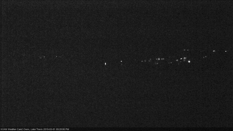 Lake Travis webcam, March 1, 2019 8:30 PM CT