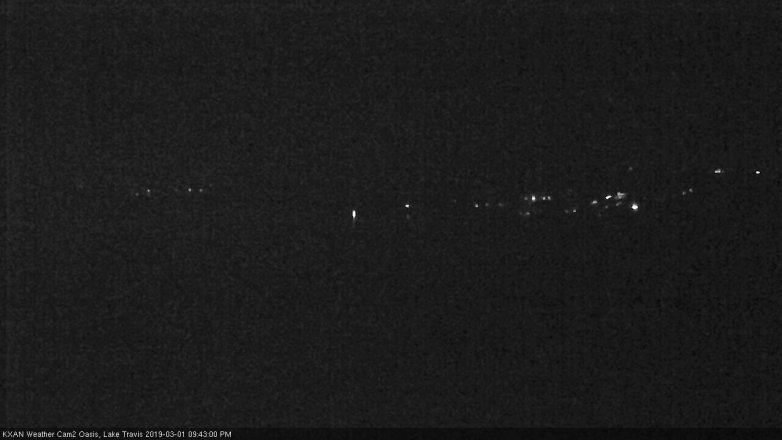 Lake Travis webcam, March 1, 2019 8:45 PM CT