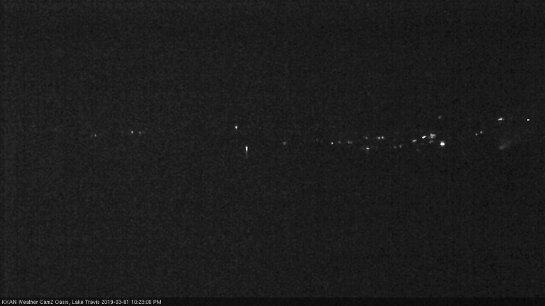 Lake Travis webcam, March 1, 2019 9:25 PM CT