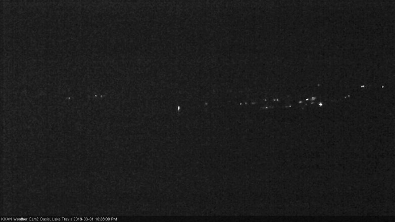 Lake Travis webcam, March 1, 2019 9:30 PM CT
