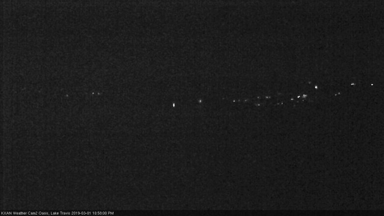 Lake Travis webcam, March 1, 2019 10:00 PM CT